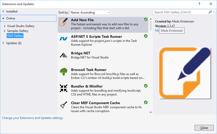 SQL Server Management Studio Extensions and Updates