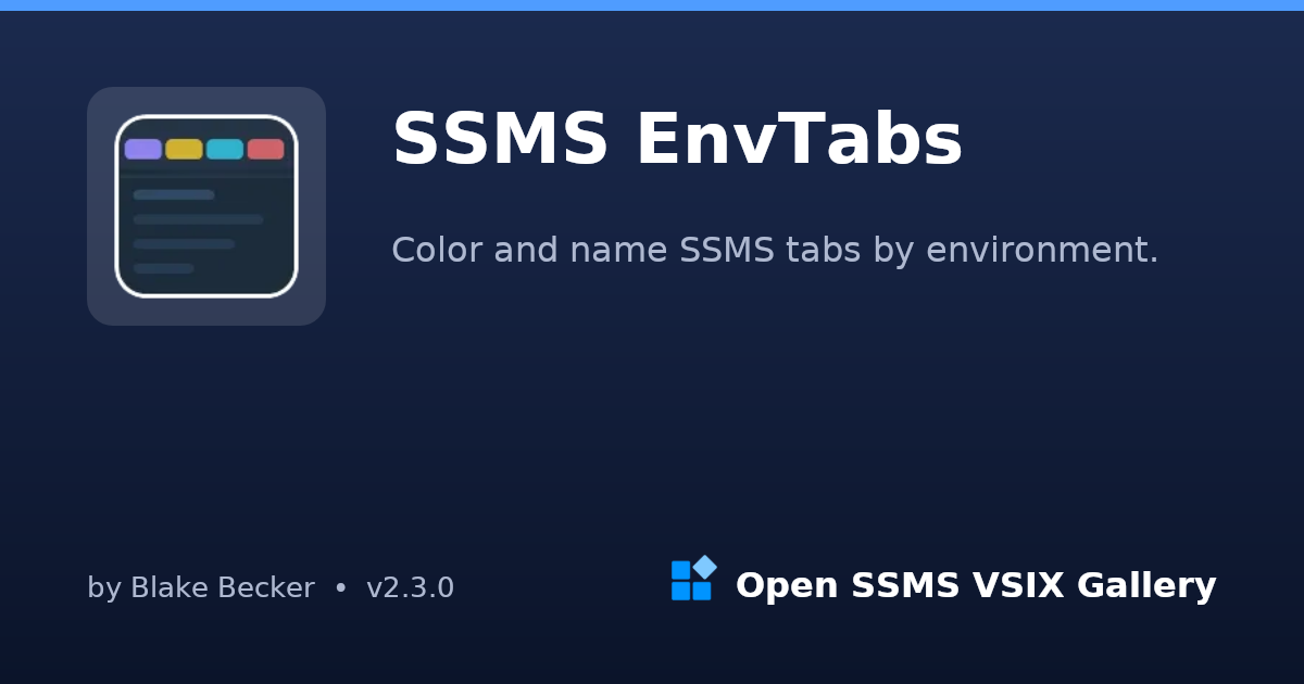 Ssms Tab Float R SSMS EnvTabs